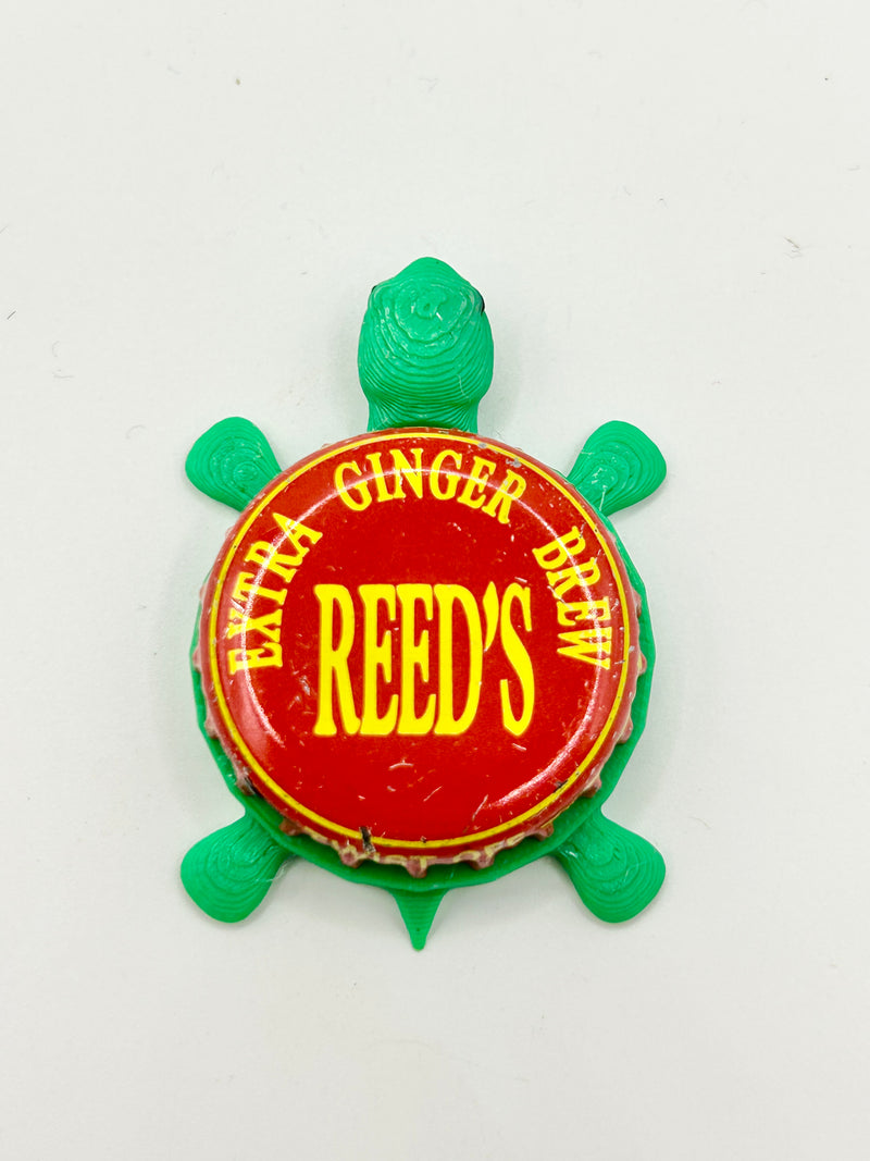 Reed’s Extra Ginger Brew - Bottle Cap Magnet Turtle Shell Shocked Art