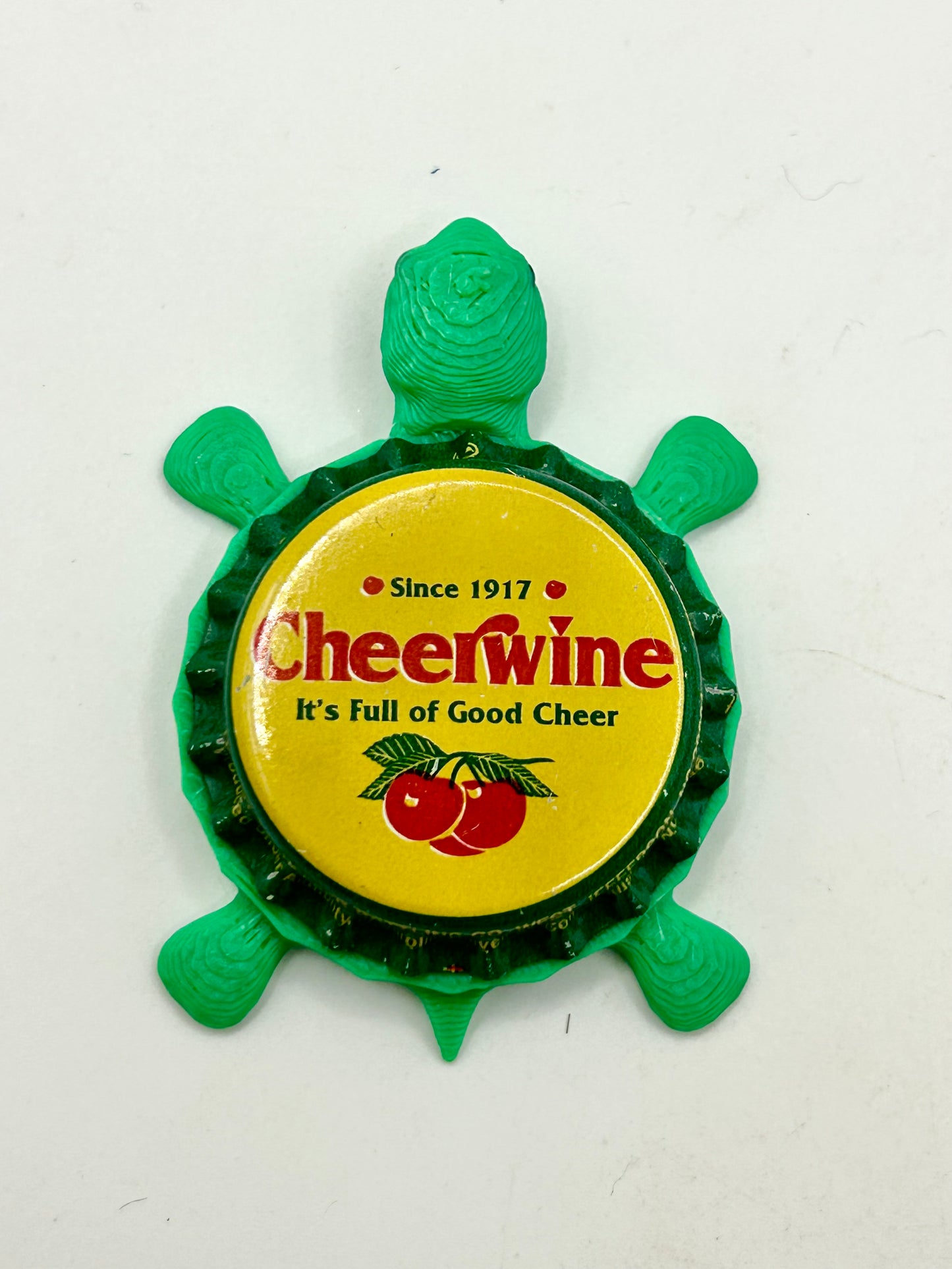 Cheerwine (Vintage) - Bottle Cap Magnet Turtle Shell Shocked Art