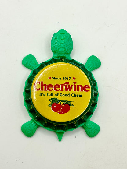 Cheerwine (Vintage) - Bottle Cap Magnet Turtle Shell Shocked Art
