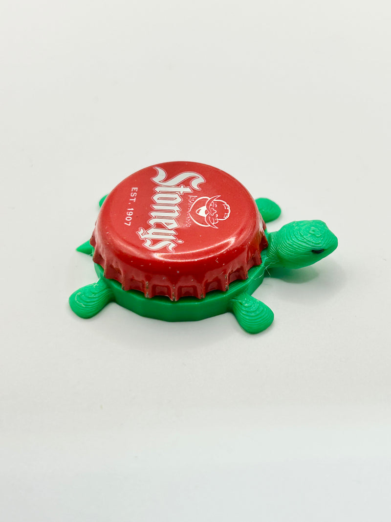 Stoney’s Beer - Bottle Cap Magnet Turtle Shell Shocked Art