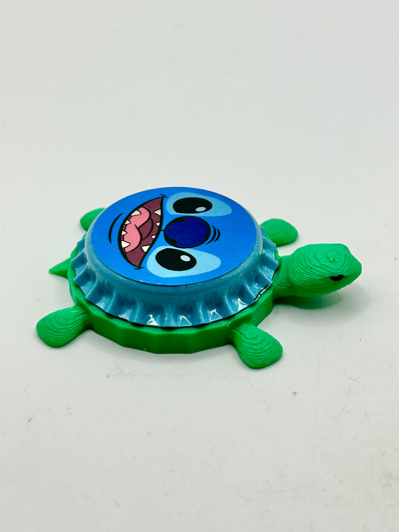 Stitch - Bottle Cap Magnet Turtle