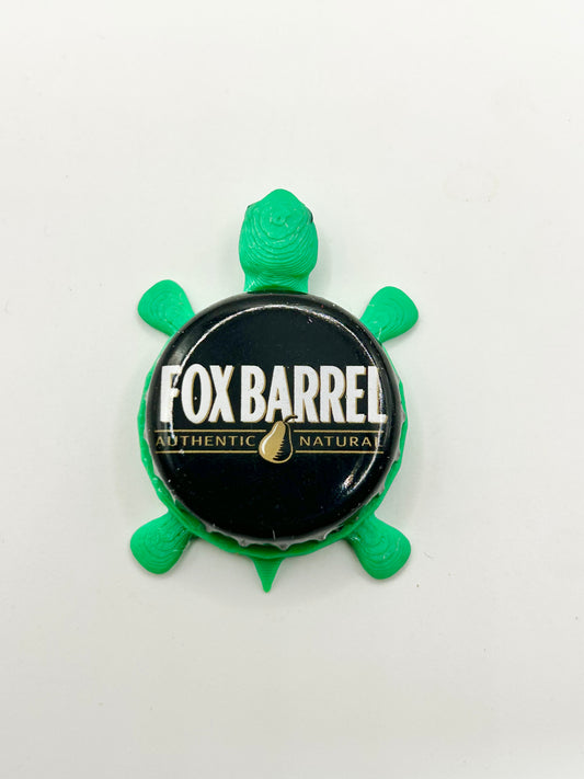 Fox Barrel Pear Cider - Bottle Cap Magnet Turtle