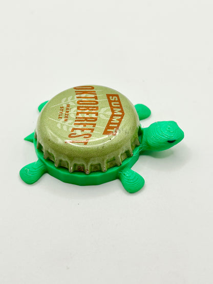 Summit Oktoberfest - Bottle Cap Magnet Turtle Shell Shocked Art