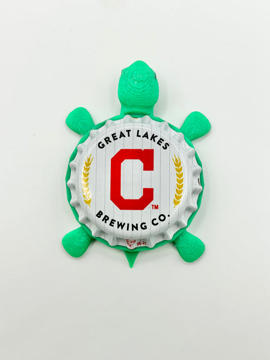 Great Lakes Brewing Co (Cleveland Logo) - Bottle Cap Magnet Turtle