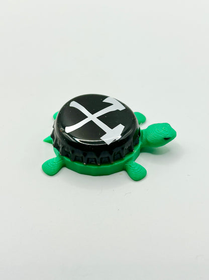 Klamath Basin Brewing - Bottle Cap Magnet Turtle Shell Shocked Art