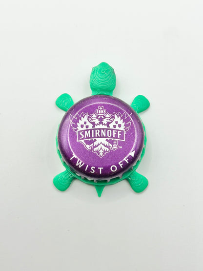 Smirnoff (Purple) - Bottle Cap Magnet Turtle Shell Shocked Art
