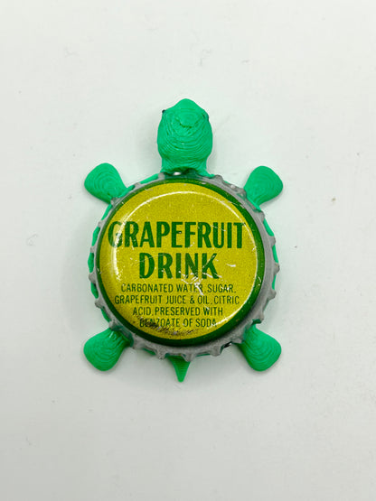 Grapefruit Drink - Bottle Cap Magnet Turtle Shell Shocked Art