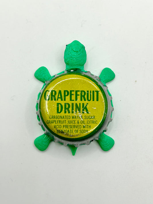 Grapefruit Drink - Bottle Cap Magnet Turtle Shell Shocked Art
