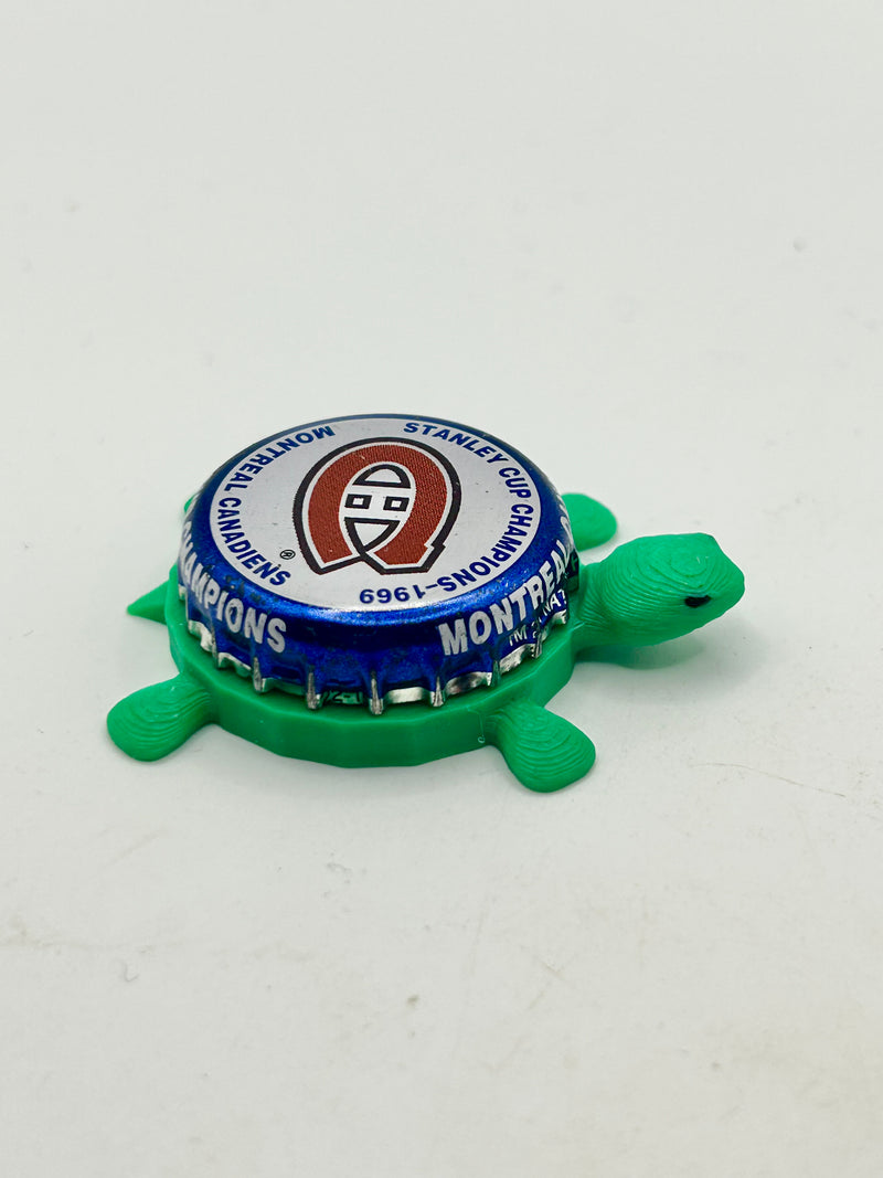 Montreal Canadiens Stanley Cup Champions (1969) - Bottle Cap Magnet Turtle Shell Shocked Art