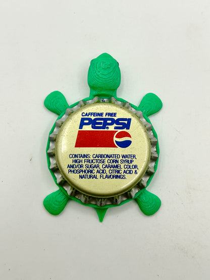 Pepsi (Caffeine Free) - Bottle Cap Magnet Turtle Shell Shocked Art