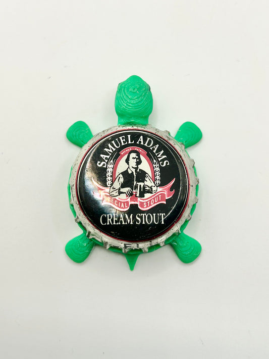 Sam Adams Cream Stout (Vintage) - Bottle Cap Magnet Turtle