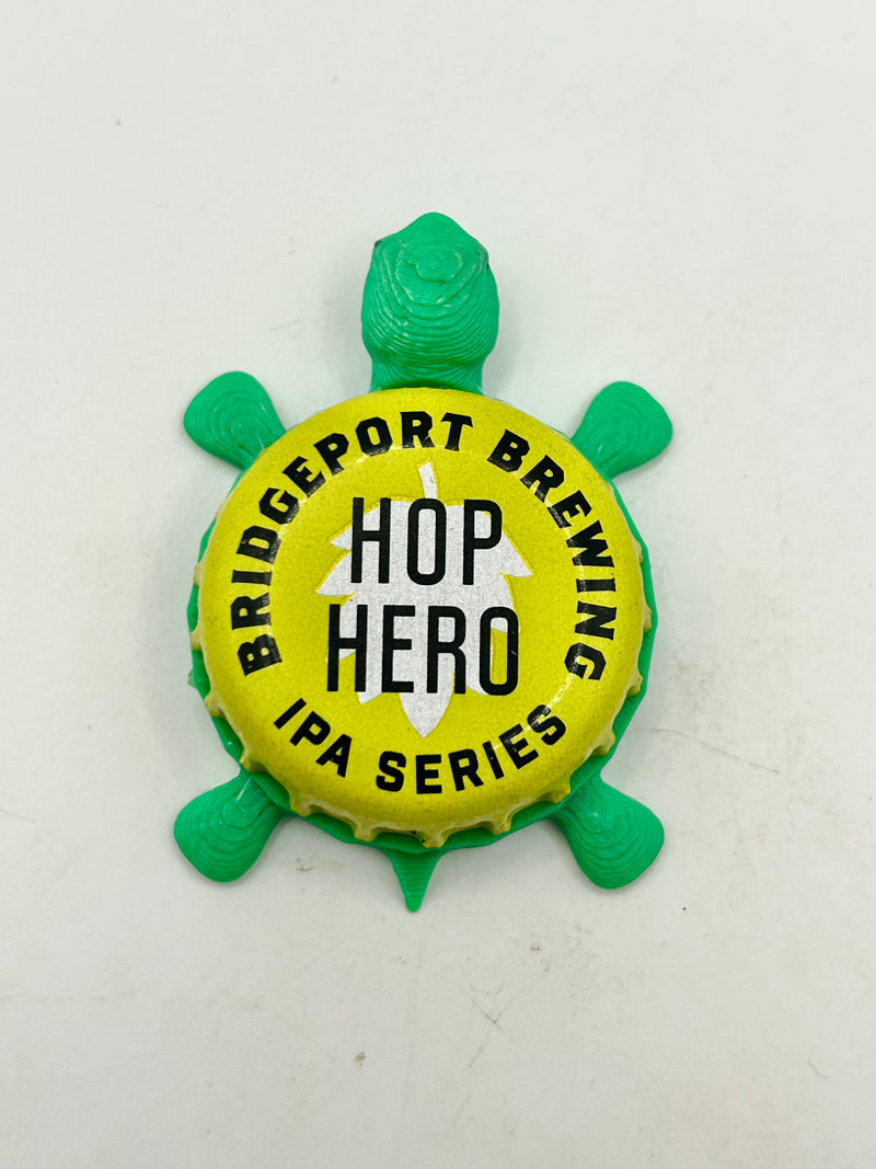 Bridgeport Ales (Hop Hero) - Bottle Cap Magnet Turtle Shell Shocked Art