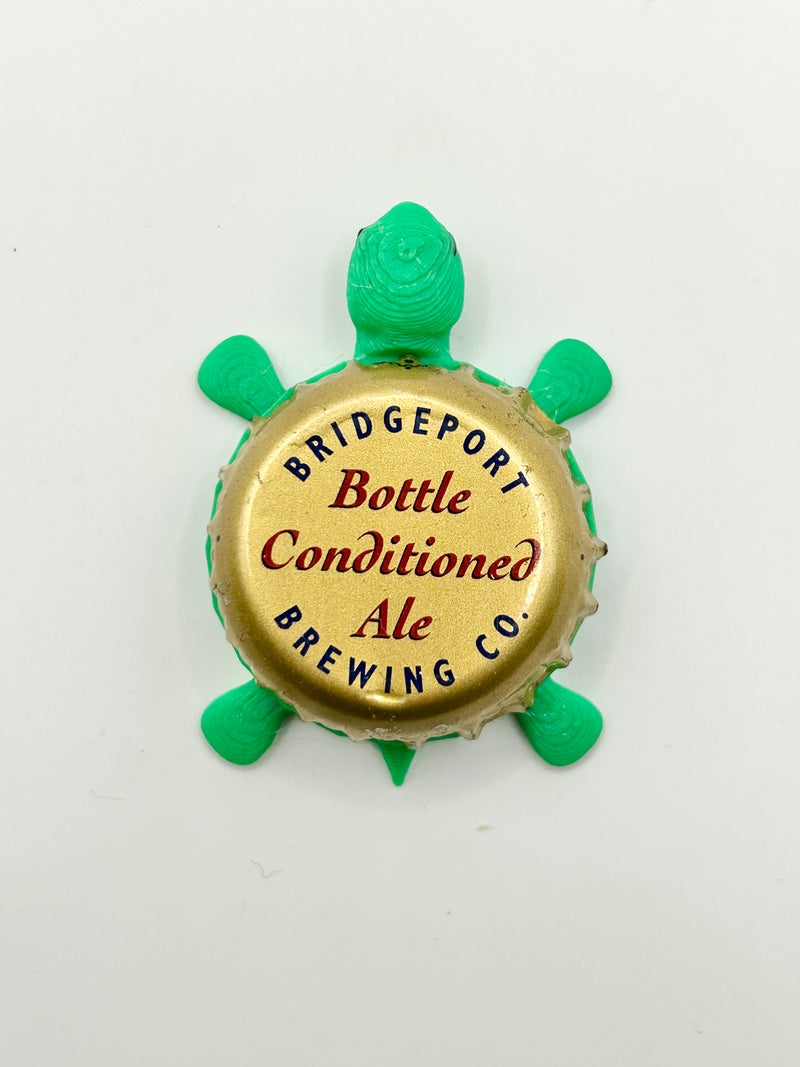Bridgeport Brewing Bottle Conditioned Ale - Bottle Cap Magnet Turtle Shell Shocked Art