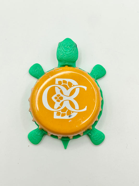 Otter Creek Brewing (Orange) - Bottle Cap Magnet Turtle
