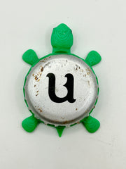 Unibroue Beer - Bottle Cap Magnet Turtle Shell Shocked Art