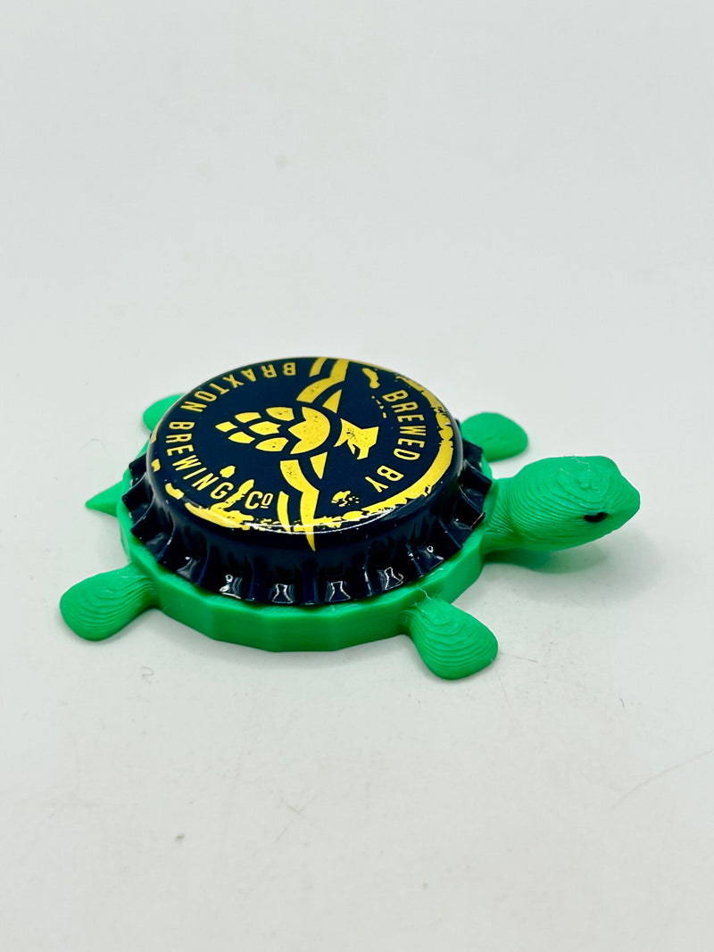 Braxton Brewing - Bottle Cap Magnet Turtle Shell Shocked Art