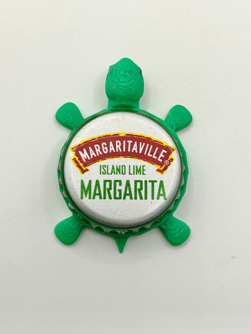 Margaritaville Island Lime - Bottle Cap Magnet Turtle Shell Shocked Art