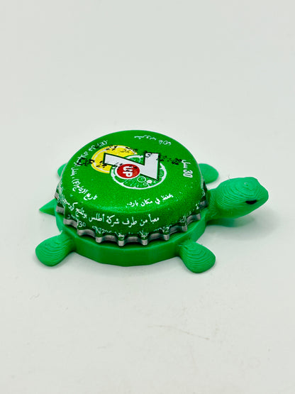 7 Up International (Green) - Bottle Cap Magnet Turtle Shell Shocked Art