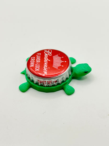 Budweiser Flavor Lock Crown - Bottle Cap Magnet Turtle Shell Shocked Art
