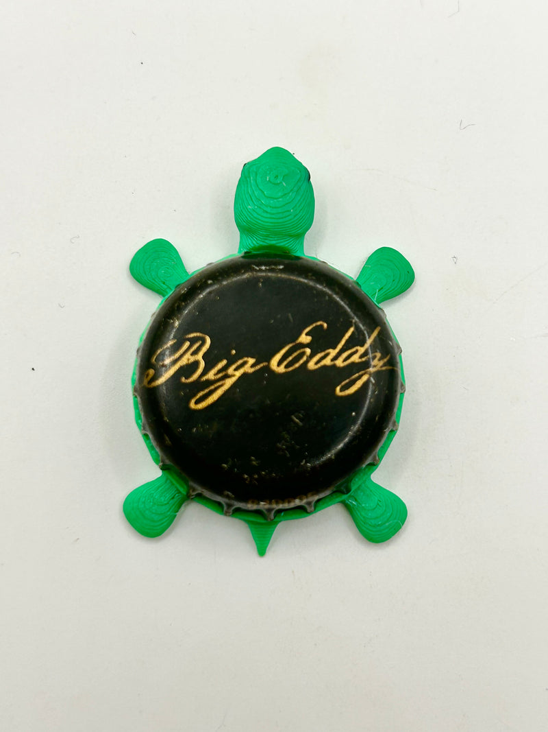 Big Eddy (Leinenkugel) - Bottle Cap Magnet Turtle Shell Shocked Art