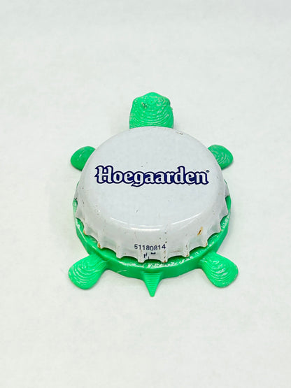 Hoegaarden - Bottle Cap Magnet Turtle Shell Shocked Art