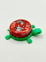 Cock & Bull - Bottle Cap Magnet Turtle Shell Shocked Art