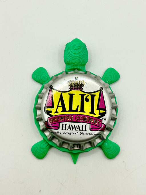 Ali’i Brewing (Hawaii) - Bottle Cap Magnet Turtle Shell Shocked Art
