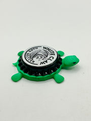 White Claw Hard Seltzer - Bottle Cap Magnet Turtle Shell Shocked Art
