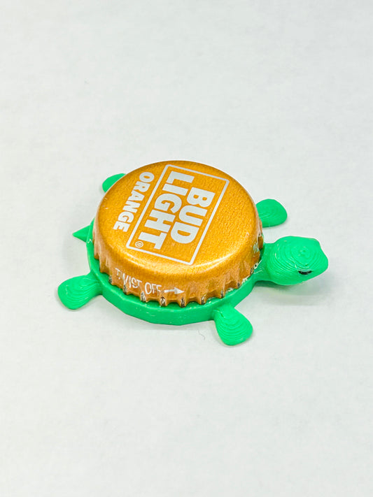 Bud Light Orange - Bottle Cap Magnet Turtle