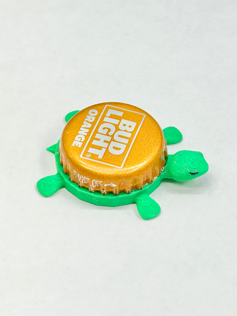 Bud Light Orange - Bottle Cap Magnet Turtle Shell Shocked Art
