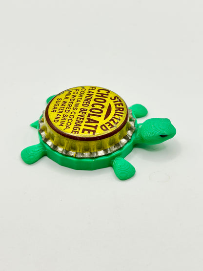 Chocolate Beverage (Sterilized) - Bottle Cap Magnet Turtle Shell Shocked Art