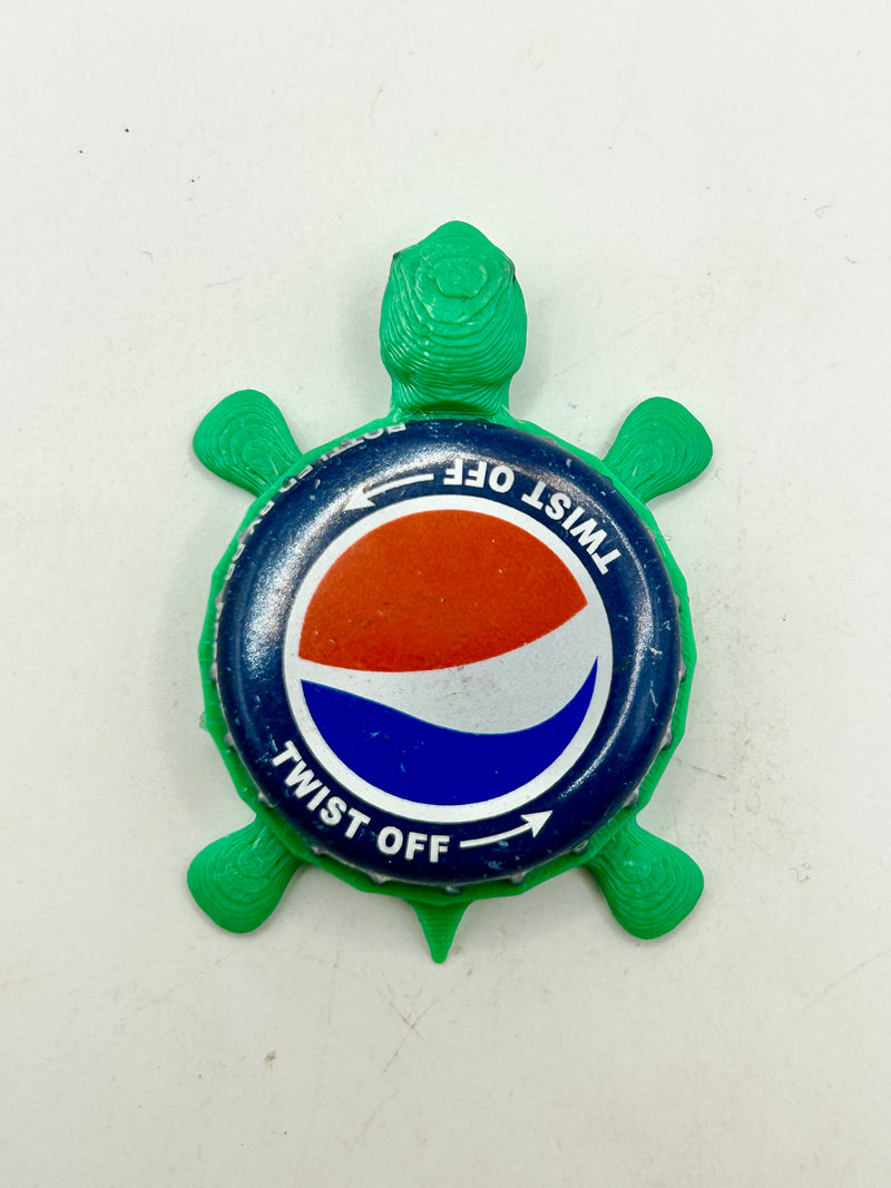 Pepsi Logo (Twist Off Text, Top) - Bottle Cap Magnet Turtle Shell Shocked Art