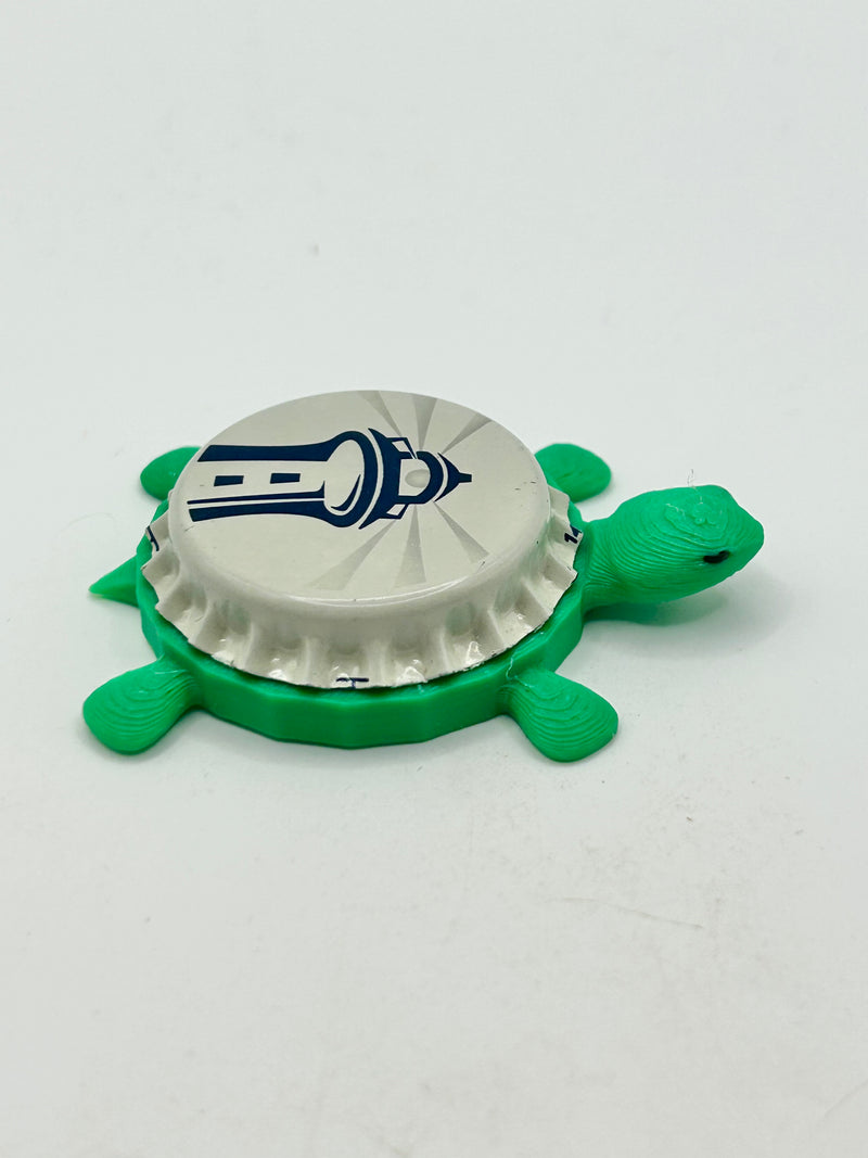 Black Pearl Brewing - Bottle Cap Magnet Turtle Shell Shocked Art