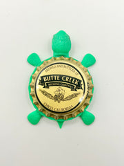 Butte Creek Brewing - Bottle Cap Magnet Turtle Shell Shocked Art