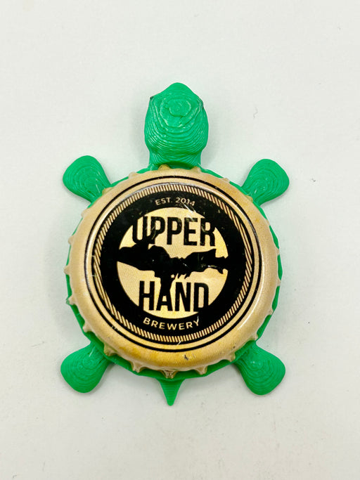 Upper Hand Brewing - Bottle Cap Magnet Turtle Shell Shocked Art