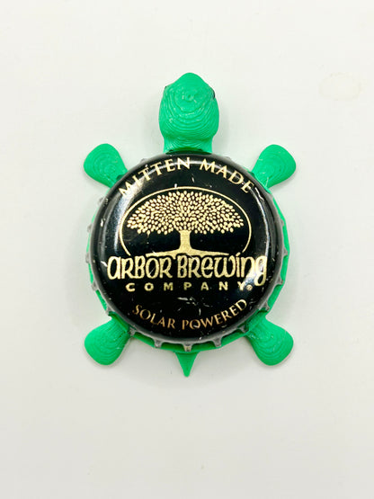 Arbor Brewing - Bottle Cap Magnet Turtle Shell Shocked Art