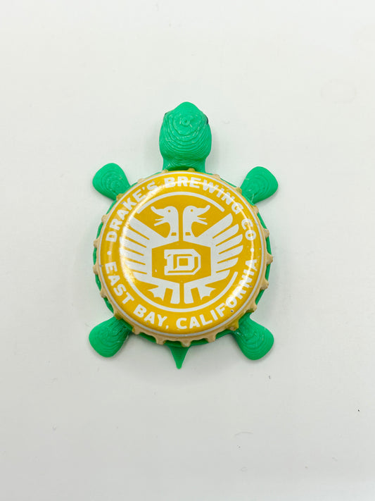Drake’s Brewing (Yellow) - Bottle Cap Magnet Turtle