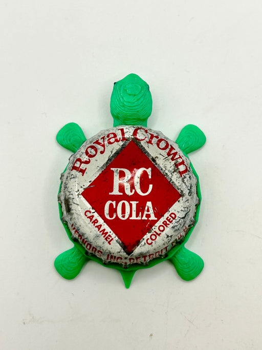 RC Cola (Vintage, Distressed) - Bottle Cap Magnet Turtle Shell Shocked Art
