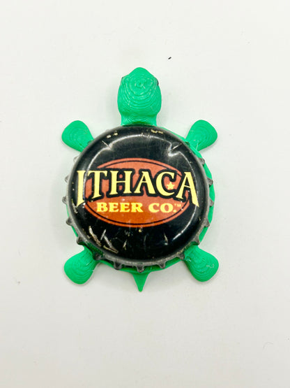 Ithaca Beer (Vintage) - Bottle Cap Magnet Turtle Shell Shocked Art