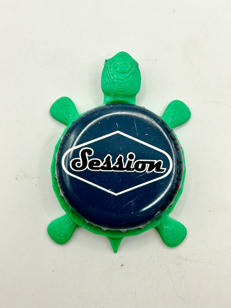 Full Sail Session (Dark Blue) - Bottle Cap Magnet Turtle Shell Shocked Art