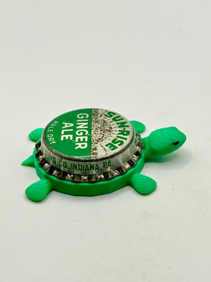 Sunrise Ginger Ale Soda (Vintage) - Bottle Cap Magnet Turtle Shell Shocked Art