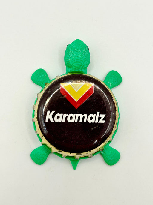 Karamalz Beer - Bottle Cap Magnet Turtle Shell Shocked Art