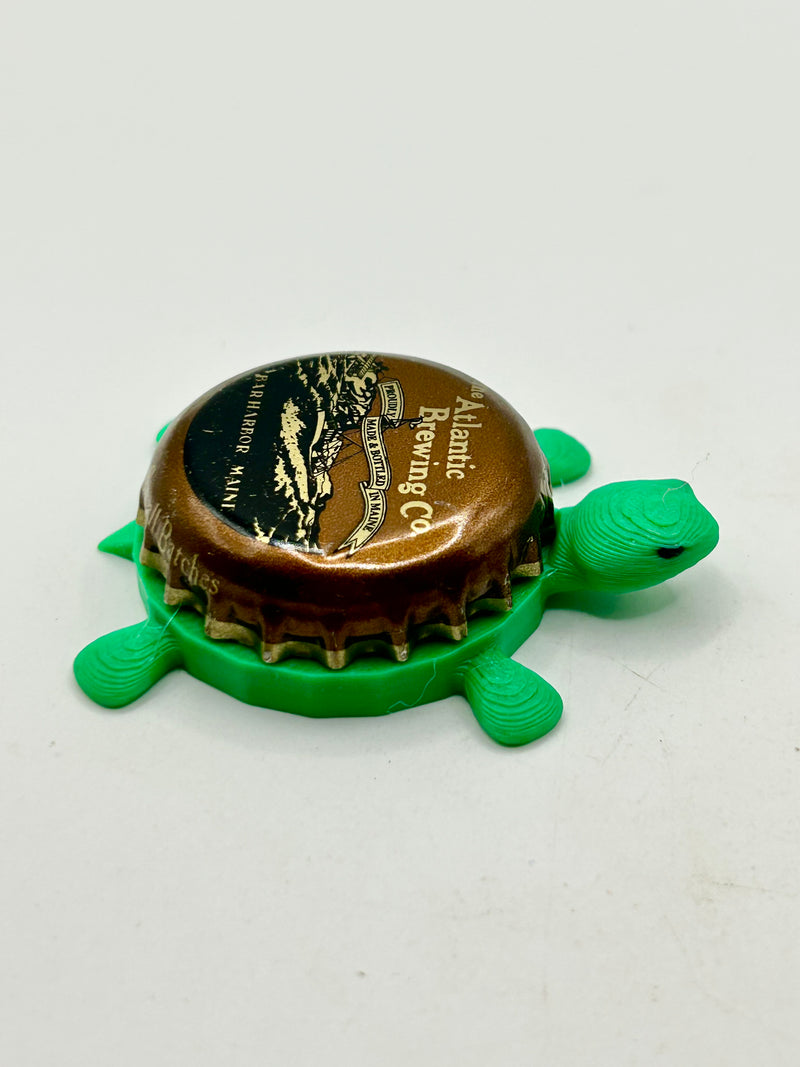 Atlantic Brewing Co (Vintage) - Bottle Cap Magnet Turtle Shell Shocked Art