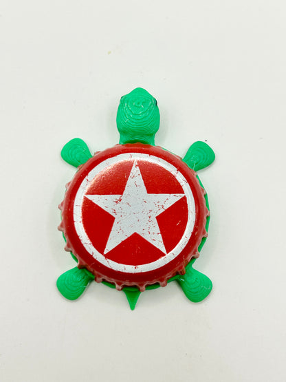Starr Hill Brewing (Red) - Bottle Cap Magnet Turtle Shell Shocked Art