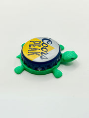 Coors Peak - Bottle Cap Magnet Turtle Shell Shocked Art