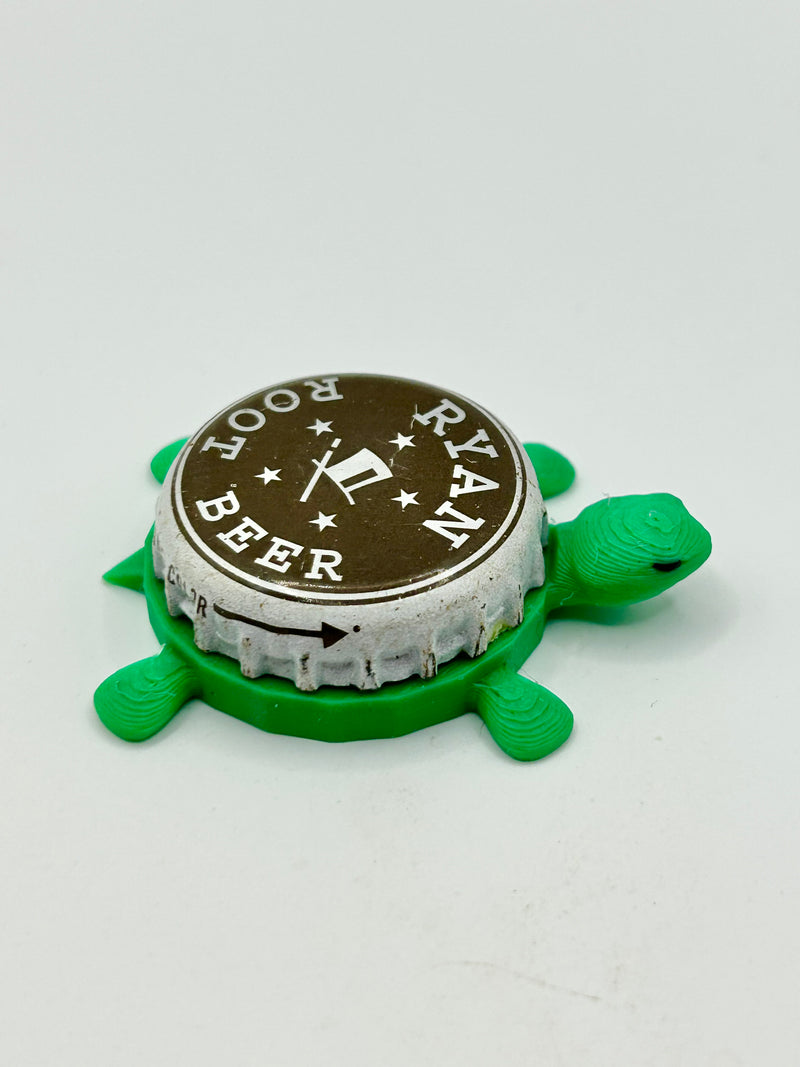 Ryan Root Beer - Bottle Cap Magnet Turtle Shell Shocked Art