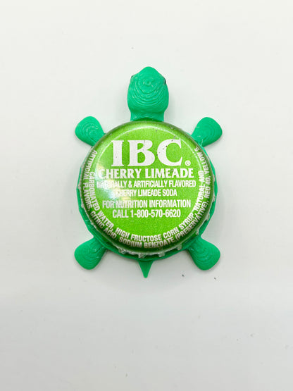 IBC Cherry Limeade Soda (Older Design) - Bottle Cap Magnet Turtle Shell Shocked Art