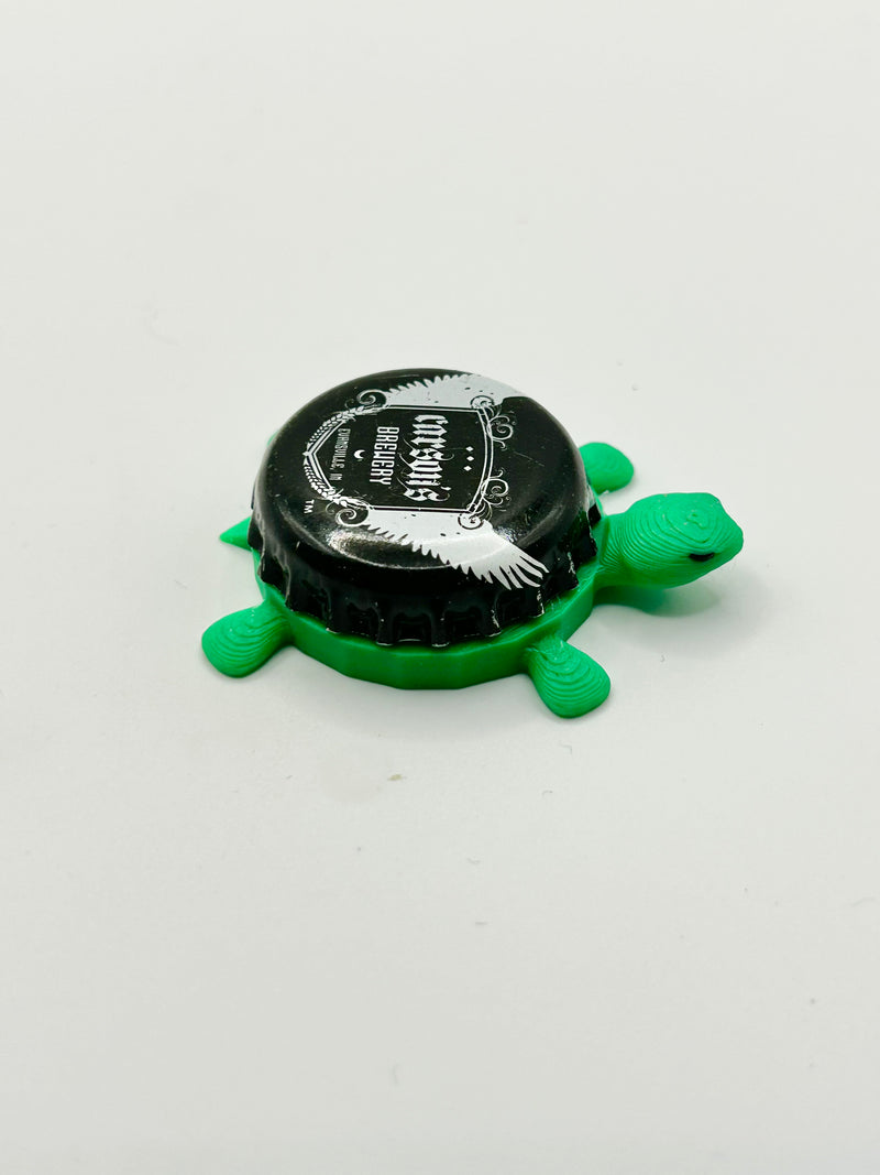 Carson’s Brewery - Bottle Cap Magnet Turtle Shell Shocked Art