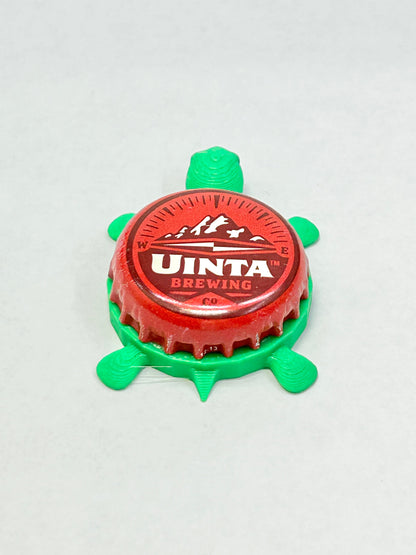 Uinta Brewing (Red) - Bottle Cap Magnet Turtle Shell Shocked Art