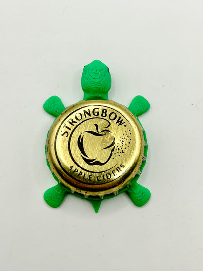 Strongbow Apple Cider (Gold) - Bottle Cap Magnet Turtle Shell Shocked Art